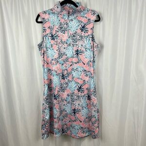 EMERALD 18 Womens Sleeveless Half Zip Activewear Golf Dress